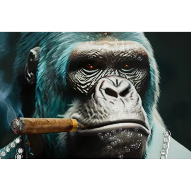 MALOWANE PŁÓTNO LAKIEROWANE KONGY -A- Z RAMĄ 62X4X92 cm